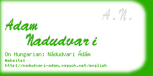 adam nadudvari business card