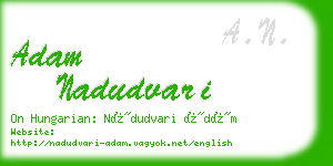 adam nadudvari business card